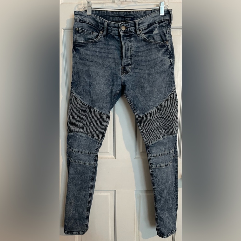 Mens Divided H&M Ribbed Skinny Jeans 33